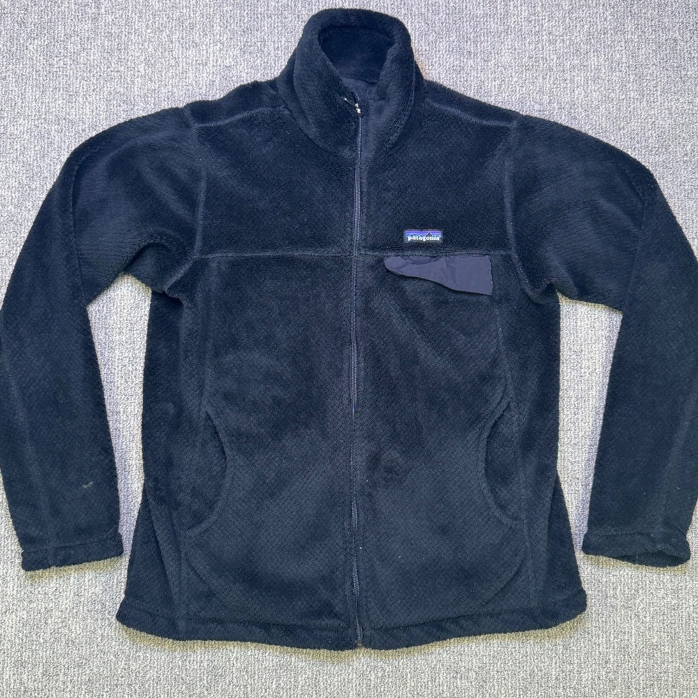 Patagonia Womens Re-Tool Full Zip Fleece Jacket Black Medium Polartec M Zip